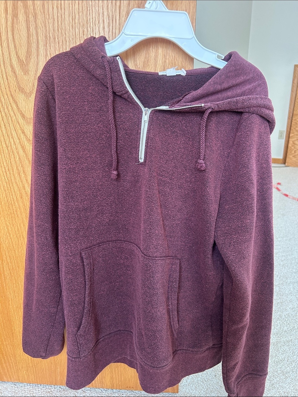 Threads 4 Thought Half-Zip Hoodie in Plum